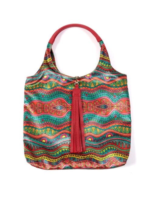 SJW BAGS LONDON Red Hall Velvet Tote Bag
