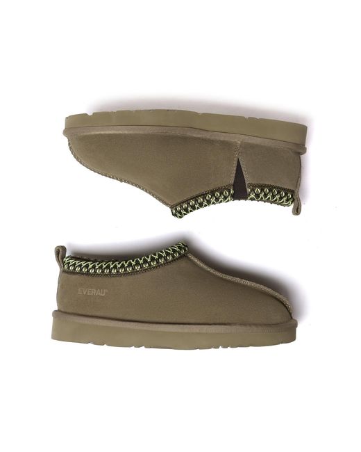 EverAu Australia Brown Wigeon Leather Slippers