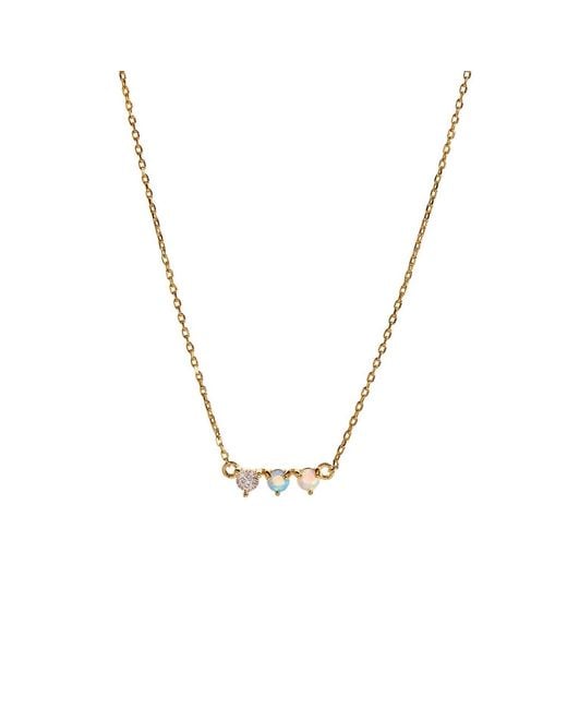 Onewildone Metallic Starburst Opal Pendant Necklace