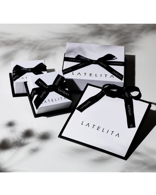 Latelita London White Flowers Large Stud Earrings Silver