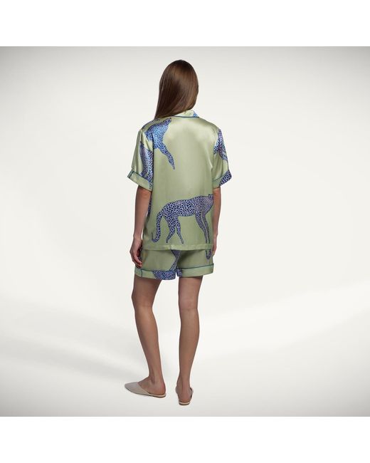 Piola Blue Silk Short Pyjama Set