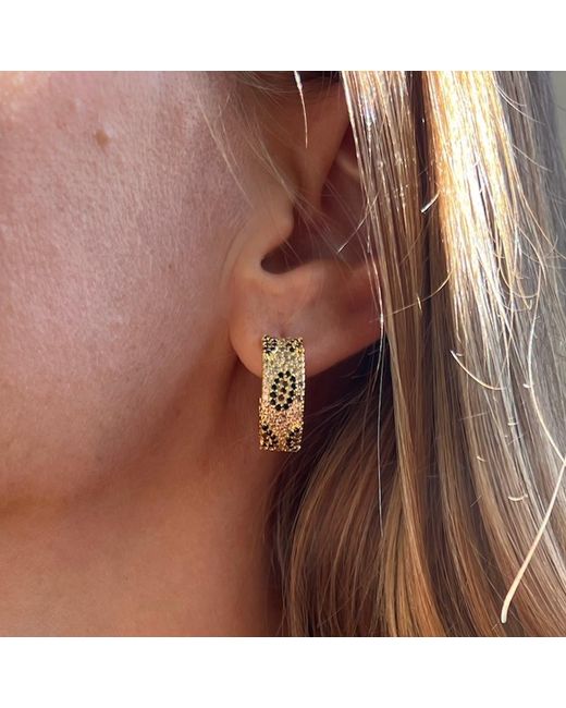 Native Gem Metallic Maneater Leopard Hoops