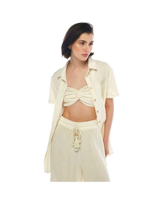 Copurs Gray Neutrals Gia Shirt & Alya Top & Darina Trousers Set