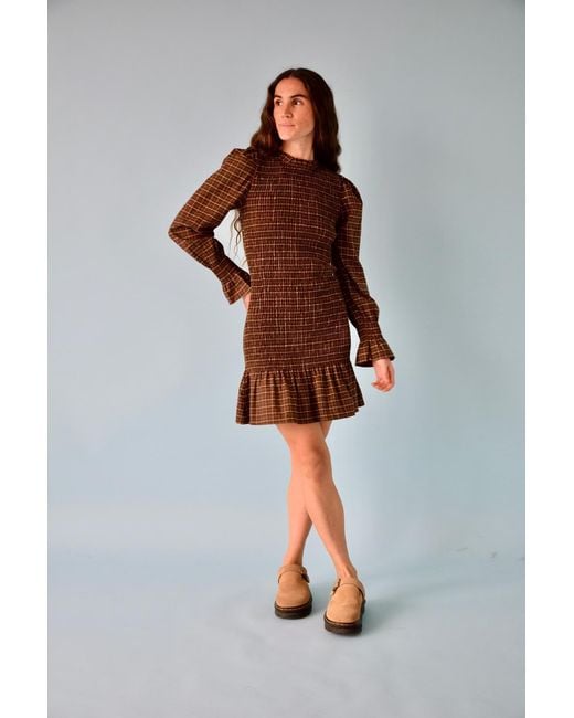 Mind Traveler Brown Chia Dress