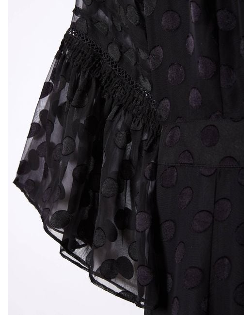 Rose & Nancy Black Ivy Polka Dot Midi Dress