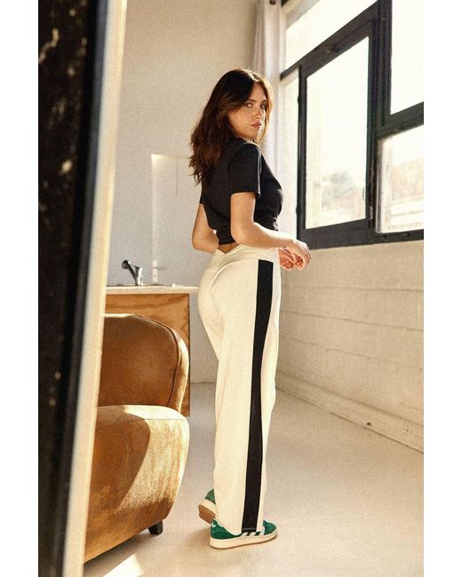 Marianne by Marie Jordane Natural Dylan Wide-Leg Pants