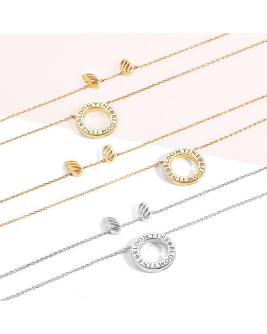 BLOOMTINE | Earth Angel HQ Metallic Mini Halo Wings Diamond Vermeil Angel Necklace