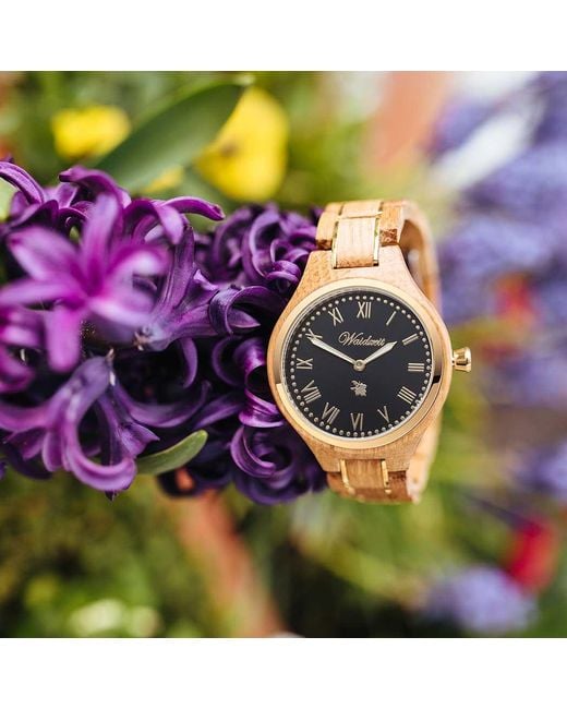 Waidzeit Metallic Wine Princess Noir Wine Barrel Watch