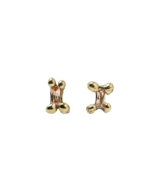 Martina Rozenberg Smira Jewelry Metallic Brava Studs Earrings