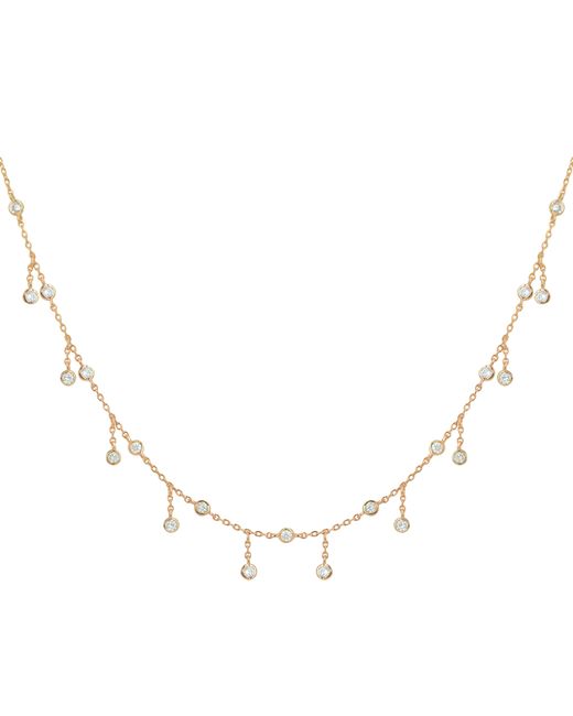 KAMARIA Metallic Rain Drop Choker Necklace With Crystals