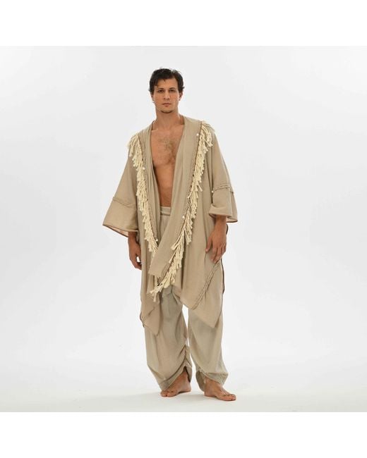 Zhenabia Natural Neutrals Sidra Poncho