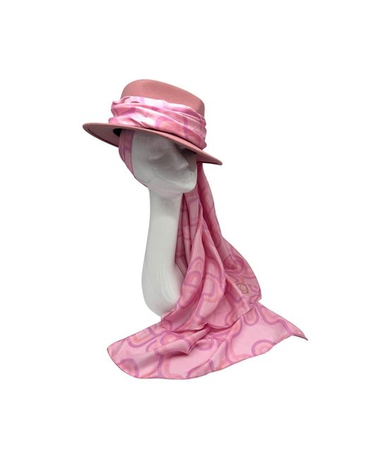 Julia Clancey Pink Fondant Fifi Scarf Fedora Set