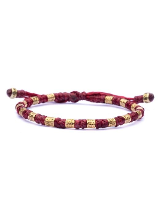 Harbour Uk Red Freya Vermeil Rope Bracelet