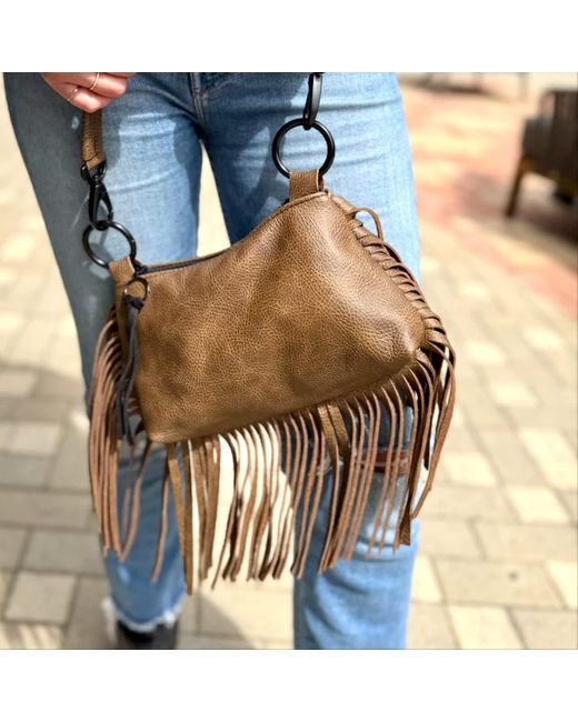 Lynn Tallerico Brown Tina Fringe Bag