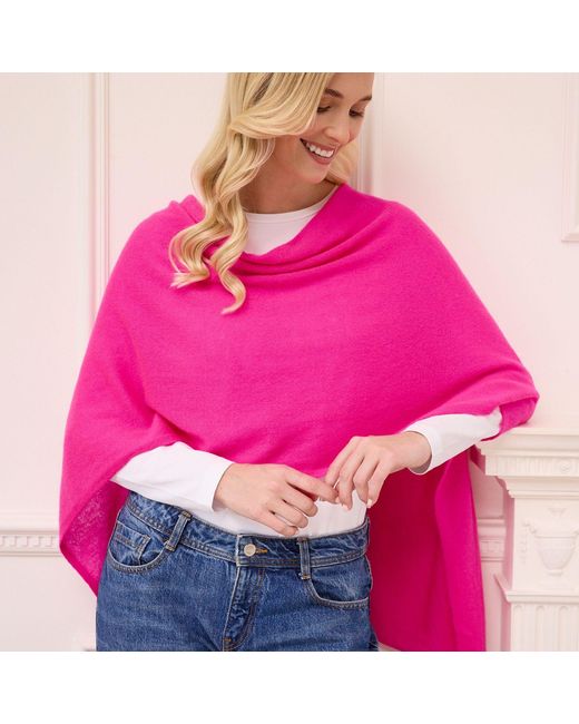Cove Pink Lucy Neon Multi Way Cashmere Wrap