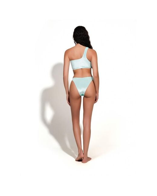 Maison Tangerine Blue Mykonos Velvet Swimsuit Mint Bikini