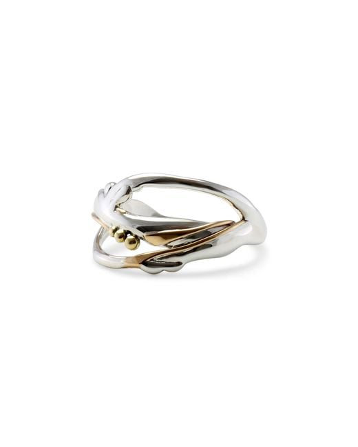 Isla Silver White Around The Riverbend Sterling Ring With Details