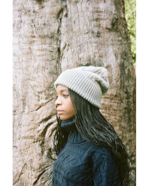 Gigi Knitwear Gray Cable Hat