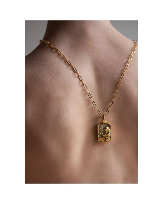Lavani Jewels Metallic Goldplated The Empress Tarot Card Necklace