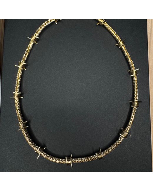 Urbane Jewelry Studio Metallic Barbed Wire Necklace