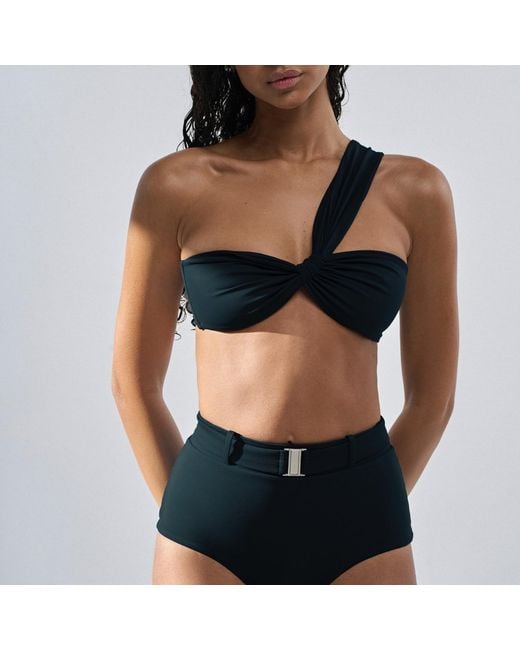 Veroni Swim Black Onyx High Waist Belted Bottom