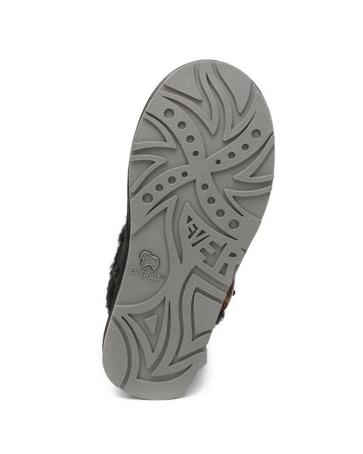 EverAu Australia Black Stork Horn Toggle Button Short Boots