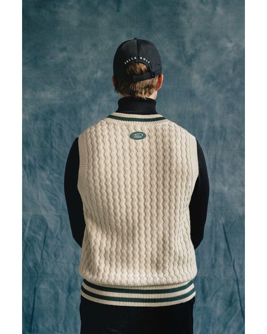 FELLA SWIM White Fred Cashmere Vest for men