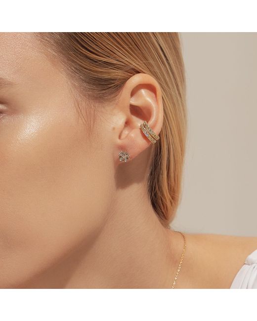 BLOOMTINE | Earth Angel HQ Metallic Eternal Bloom Solid Diamond Flower Studs