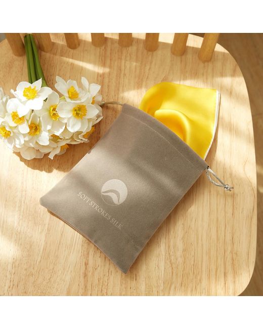 Soft Strokes Silk Yellow Pure Silk Scarf Daffodil Solid Colour Collection Lemon Small