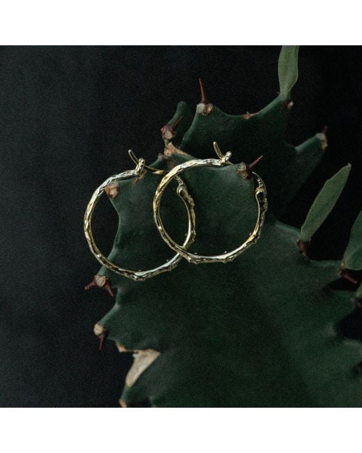 Martina Rozenberg Smira Jewelry Metallic Pedra Earrings