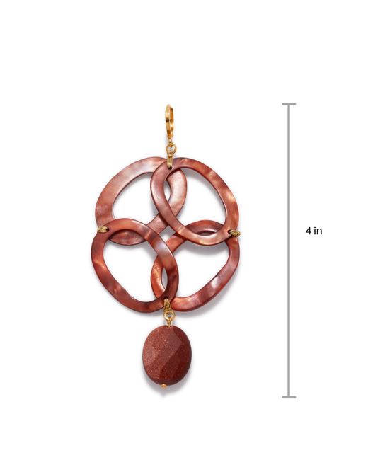 Jaredjamin Orange Oriental Legend Lever Back Earrings
