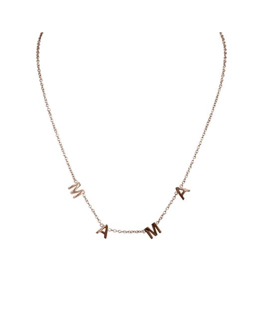 Christina Greene Metallic Mama Rose Letter Necklace