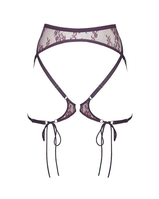 MONIQUE MORIN LINGERIE Multicolor Moonstruck Lace Harness Velvet