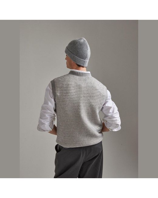Salts Cashmere Gray Textured Knitted Tank