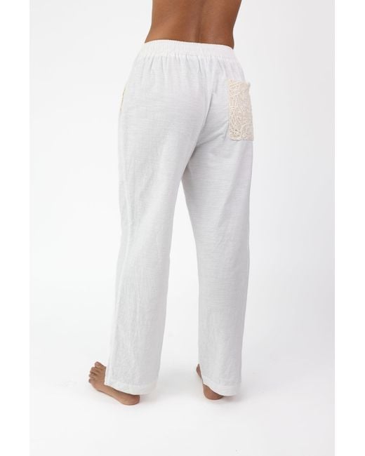 Raw Potential White Neutrals Teria Organic Cotton Trousers