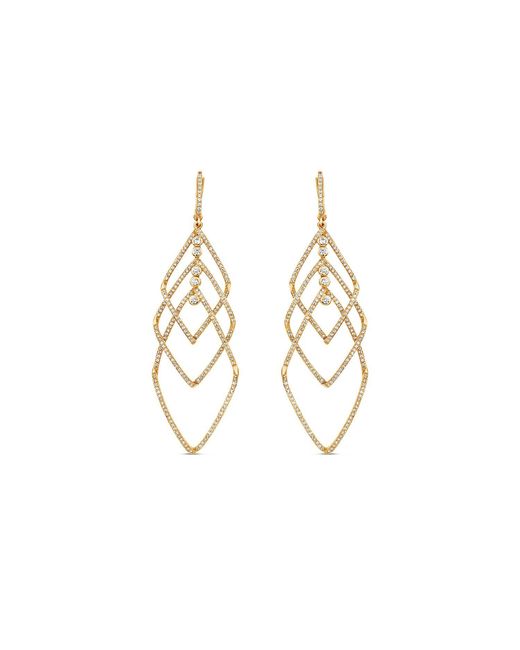 SALLY SKOUFIS Metallic Royal Minx Earring With Made Diamonds