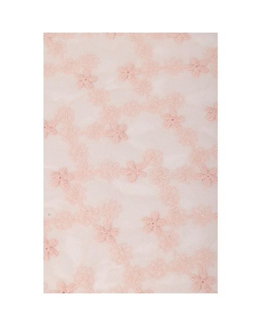 Saachi Pink Embroidered Lace Light Bandana