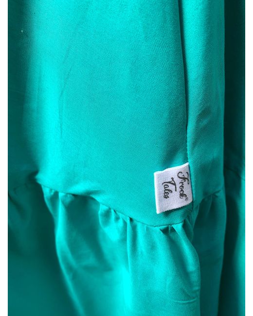 Frock Tales Blue Tahiti Midi Skirt With Pockets