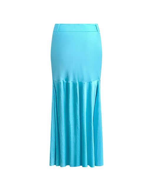 Why Mary Blue Amorous Aqua Boho Maxi Skirt
