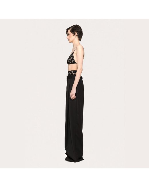 Nissa Black Handmade-Embellishments Tulle Waist Belt