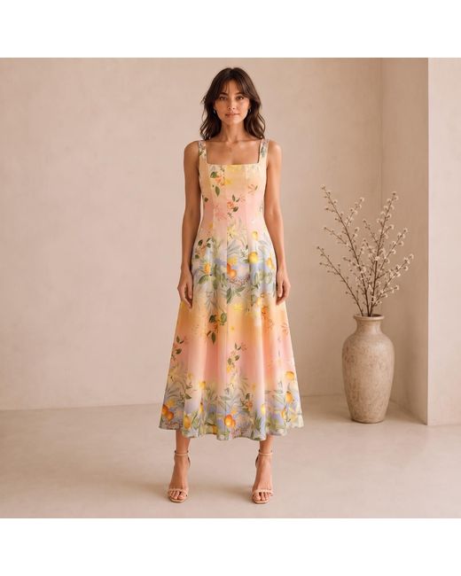 Yumi Kim Metallic Sienna Linen Dress