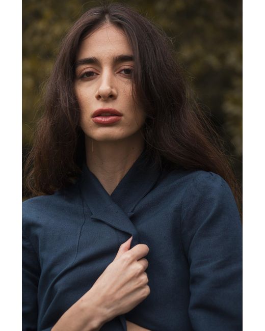 Em & Shi Blue Olympia Blazer