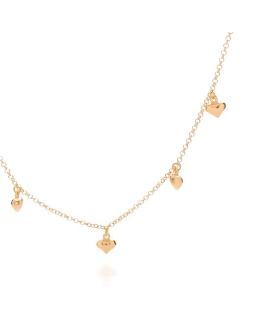 Nellou Jewellery Metallic Floating Heart Charm Necklace Plated Sterling