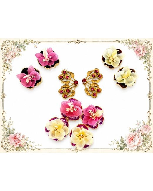 The Pink Reef Brown Double Orchid Drop