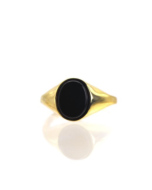VicStoneNYC Fine Jewelry Metallic Handmade Onyx Bold Solid Ring for men