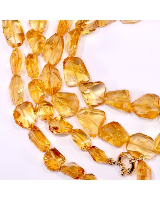 Mineralgems•Studio Metallic Madeira Citrine Quartz Necklace