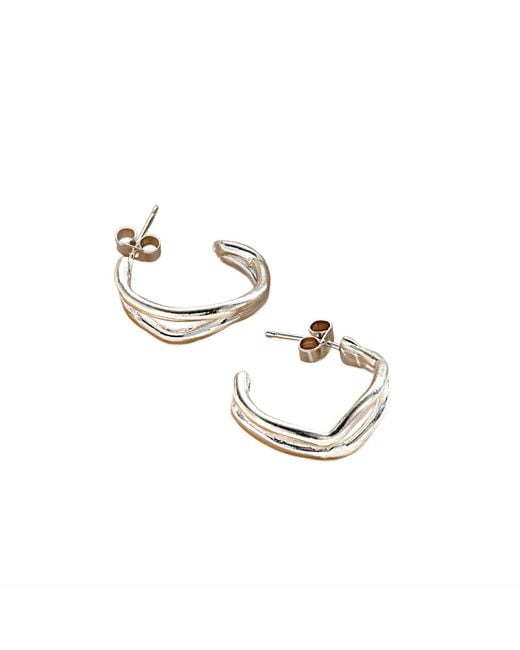 Posh Totty Designs Metallic Delta Open Hoop Earrings