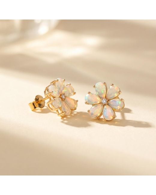 Kai Fine Jewelry Metallic Solid Natural Opal, Diamond & Freshwater Pearl Convertible Flora Drop Earrings