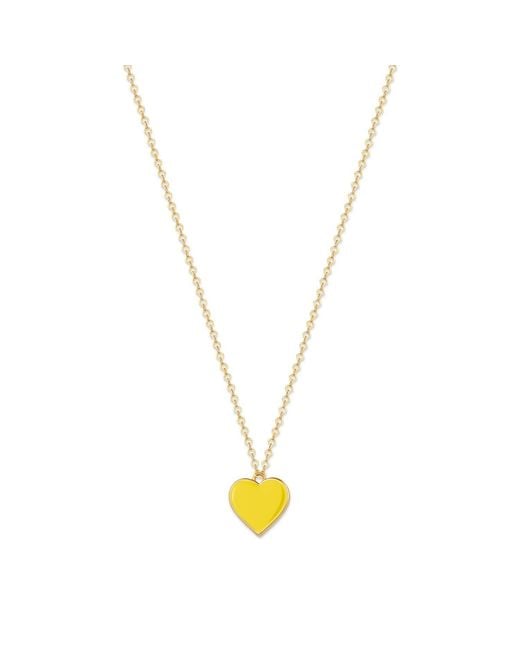 Rejected Hearts Club Metallic Single Hearted Girl Filled Necklace With Magnetic Clasp