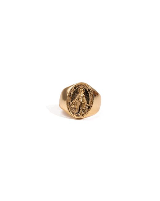 Ebru Jewelry Metallic Divine Protection Virgin Mary Vermeil Ring
